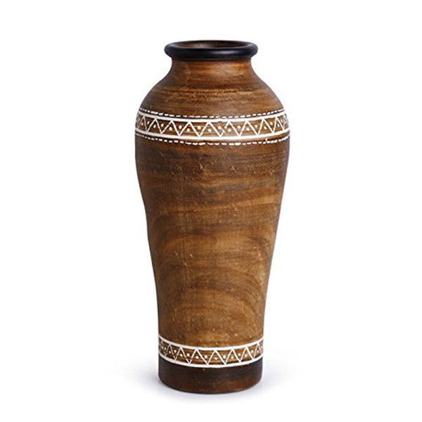Tribal Melodies Warli Terracotta Round Vase Crafted by Traditional Artisans