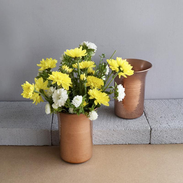 Copper Tulipa Vase Handcrafted by Traditional Artisans