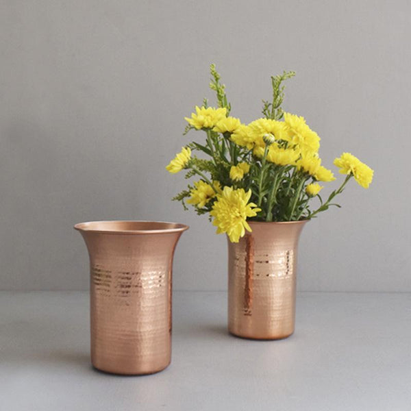 Copper Tulipa Vase Handcrafted by Traditional Artisans