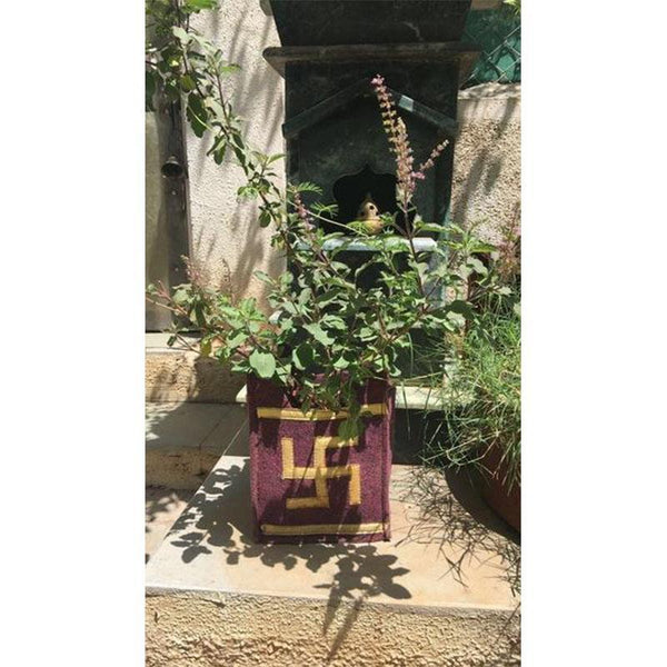 Tulsi Pot - 15cm x 15cm x 15cm (Red)