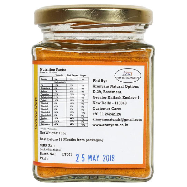 Turmeric Latte Mix with Black Pepper and Ginger, 100g