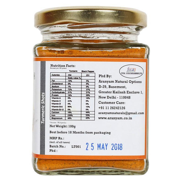Turmeric Latte Mix with Black Pepper, 100g