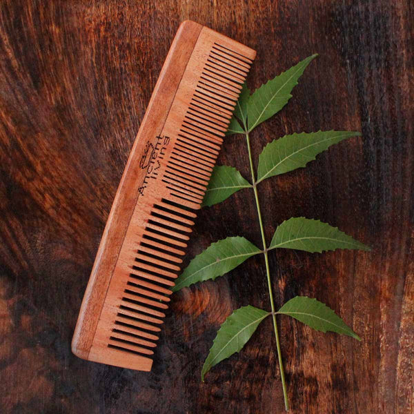 Ancient Living Neem Wood Comb (2 in 1 model)