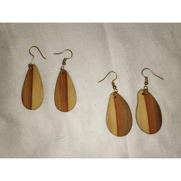 Udayagiri Wooden Handcrafted Designer Earrings (Set of 2 )