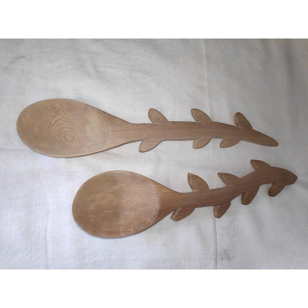 Handcrafted Leaf-Shaped Udayagiri Spoons (Set of 2)