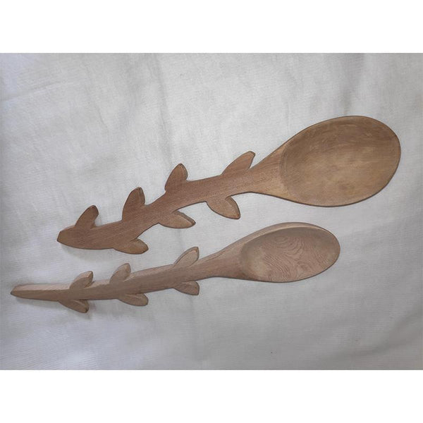 Handcrafted Leaf-Shaped Udayagiri Spoons (Set of 2)