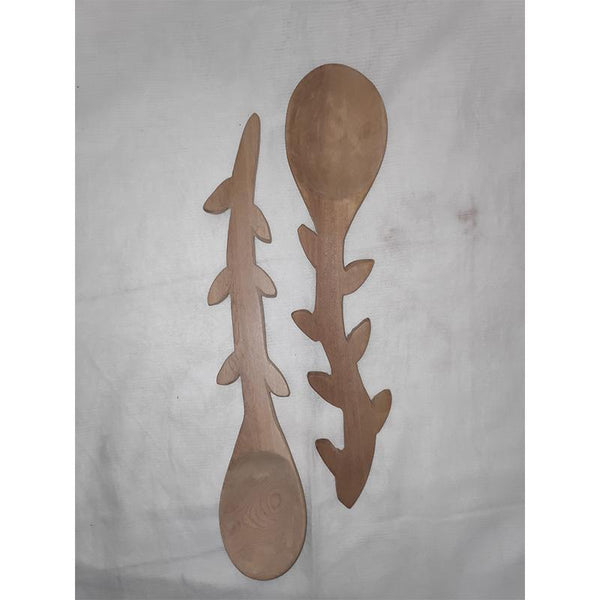 Handcrafted Leaf-Shaped Udayagiri Spoons (Set of 2)