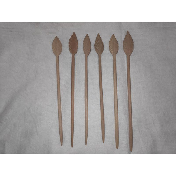 Udayagiri Handcrafted Wooden Hairpins (Set of 6)