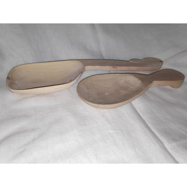 Udayagiri Handcrafted Wooden Serving Spoons - Small (Set of 2)