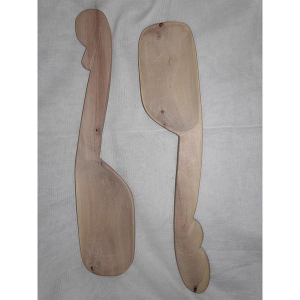 Udayagiri Handcrafted Wooden Big Serving Spoon (Set of 2)