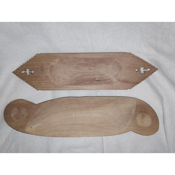 Udayagiri Handcrafted Wooden Tray Set (Set of 2)