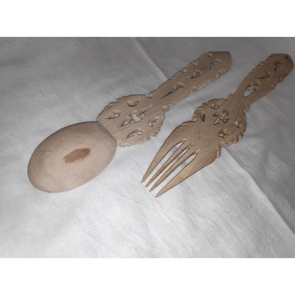 Udayagiri Handcrafted Wooden Fork and Spoon Set