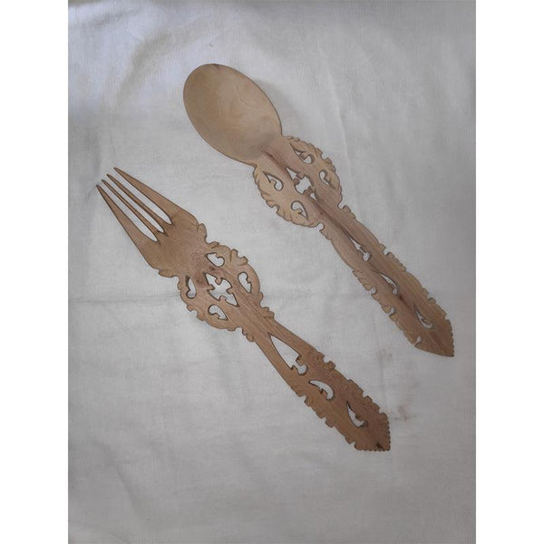 Udayagiri Handcrafted Wooden Fork and Spoon Set
