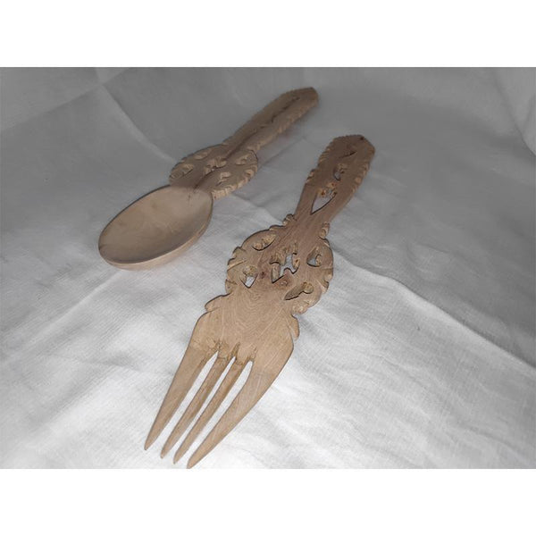 Udayagiri Handcrafted Wooden Fork and Spoon Set