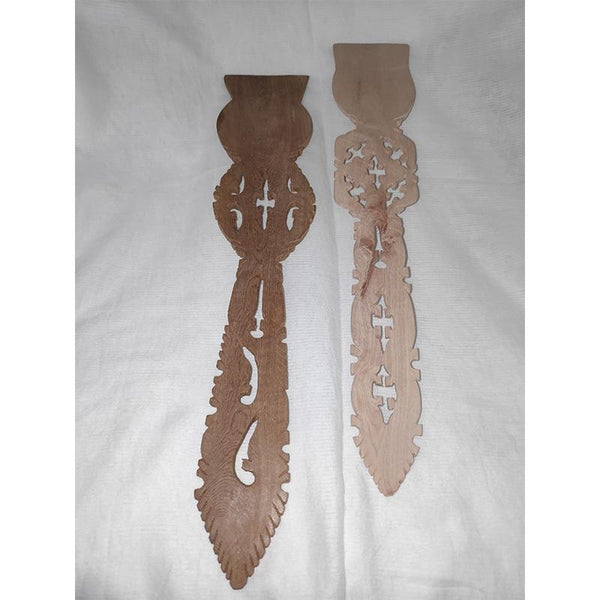 Udayagiri Handcarved Wooden Flat Cooking Spoon (Set of 2)