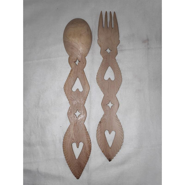 Udayagiri Handcrafted Wooden Fork and Spoon Set