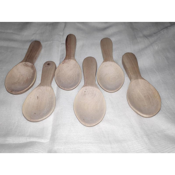 Udayagiri Handcrafted Wooden Table Spoons - Extra Small (Set of 6)