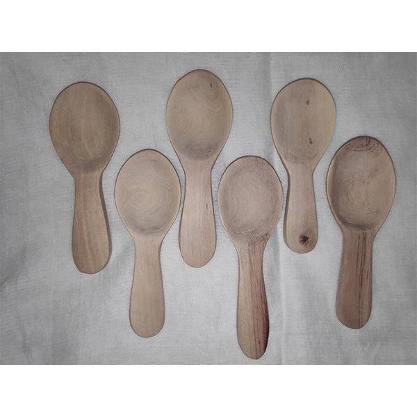 Udayagiri Handcrafted Wooden Table Spoons - Extra Small (Set of 6)