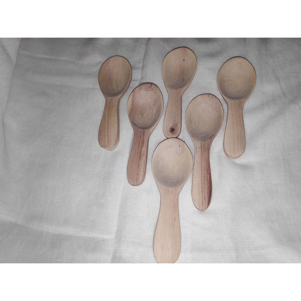 Udayagiri Handcrafted Wooden Table Spoons - Extra Small (Set of 6)
