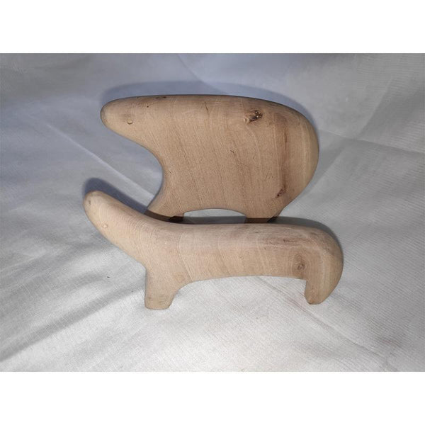 Udayagiri Handcrafted Wooden Paperweights (Set of 2)