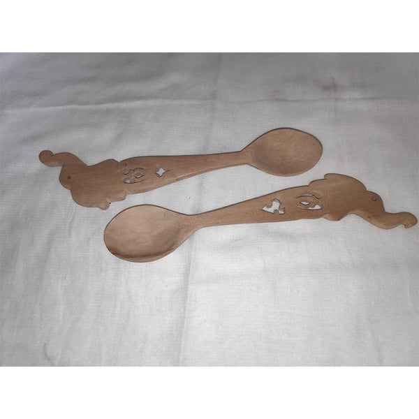 Udayagiri Handcrafted Wooden Elephant Spoons (Set of 2)