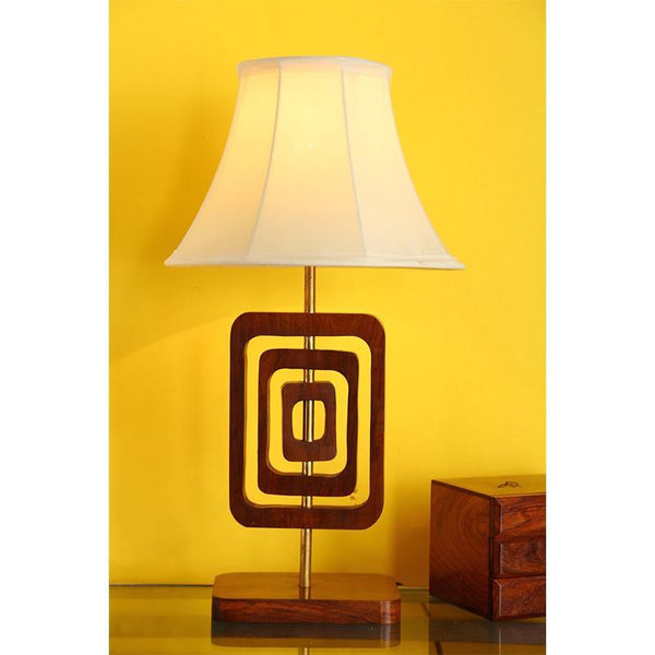 Table Lamp in Sheesham Wood Handcrafted by Traditional Artisans