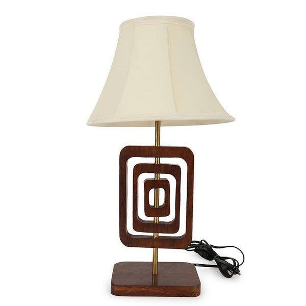 Table Lamp in Sheesham Wood Handcrafted by Traditional Artisans
