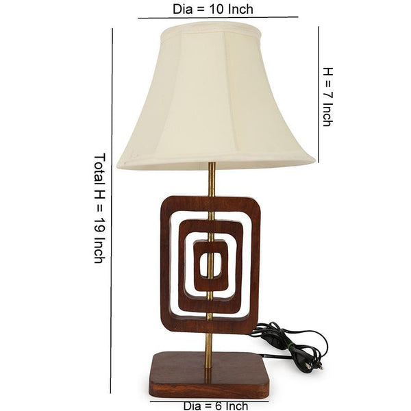 Table Lamp in Sheesham Wood Handcrafted by Traditional Artisans