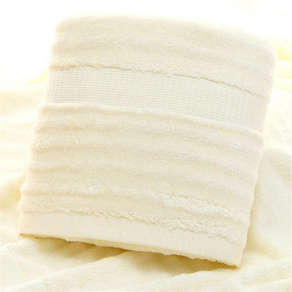Ultra Soft, Absorbent and Anti Microbial 600 GSM Bamboo Bath Towel - Cream