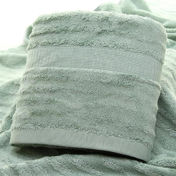 Ultra Soft, Absorbent and Antimicrobial, 600 GSM, 3 Piece (Bath, Hand, and Face) Bamboo Towel Set - Olive Green