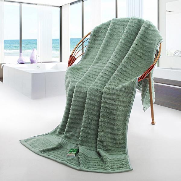 Ultra Soft, Absorbent and Antimicrobial, 600 GSM, 3 Piece (Bath, Hand, and Face) Bamboo Towel Set - Olive Green