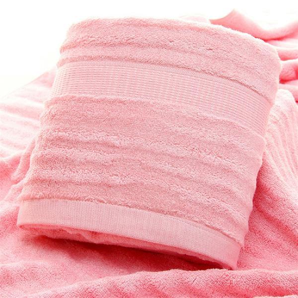 Ultra Soft, Absorbent and Antimicrobial, 600 GSM, 3 Piece (Bath, Hand, and Face) Bamboo Towel Set - Pink