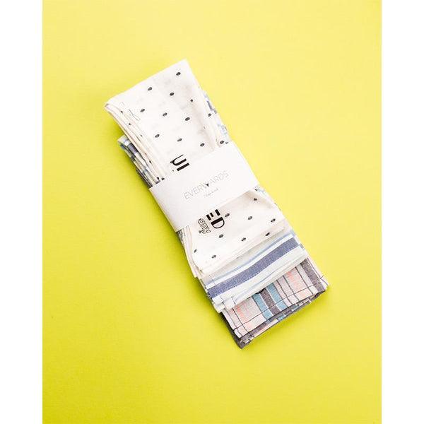 Upcycled Handkerchief made from Fabric Scraps by Rural Women (Pack of 6)