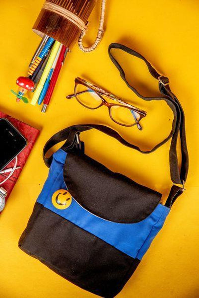 Upcycled Foldable Unisex Cross Body Sling Bag