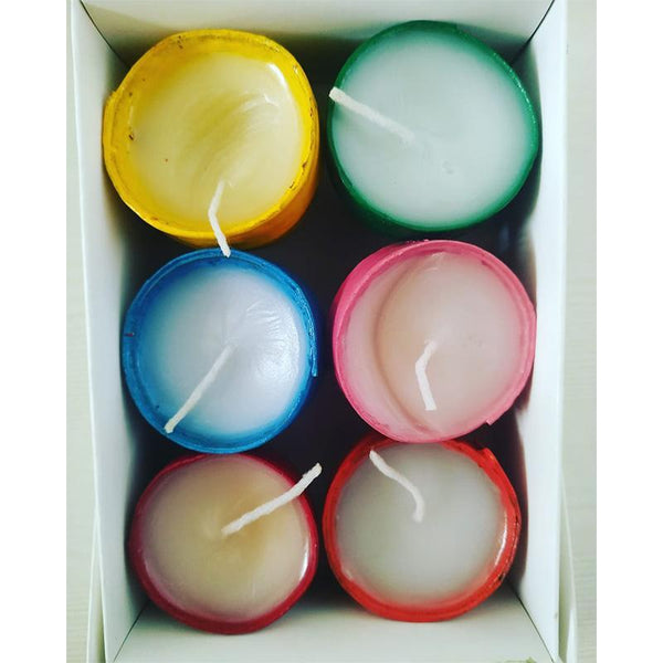 Upcycled Newspaper Candles Handcrafted by Women Artisans - Pack of 6