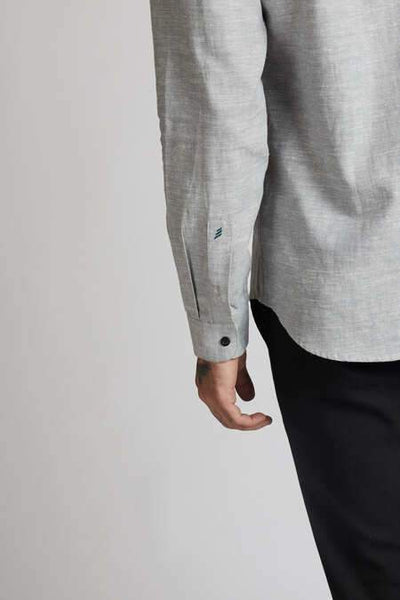 Men's Hemp Buttondown Shirt - Grey Melange