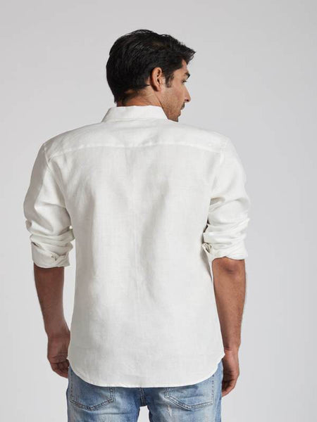 Men's Hemp Buttondown Shirt - White