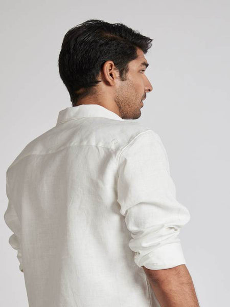 Men's Hemp Buttondown Shirt - White