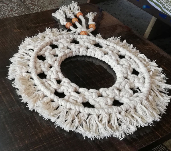 Macrame Wreath Ring Wall Hanging Handmade By Women Artisans