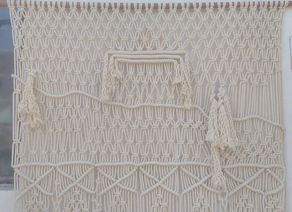 Modern Digital Macro Macrame Wall Hanging Handmade by Women Artisans