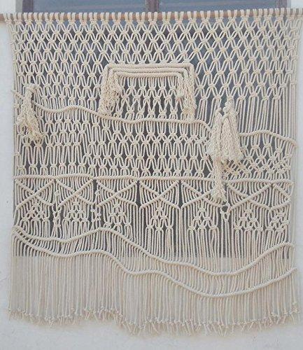 Modern Digital Macro Macrame Wall Hanging Handmade by Women Artisans