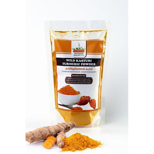 Natural Wild Kasthuri Turmeric Powder - Pack of 2, 100g each