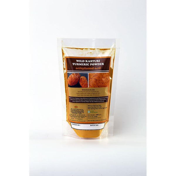 Natural Wild Kasthuri Turmeric Powder - Pack of 2, 100g each