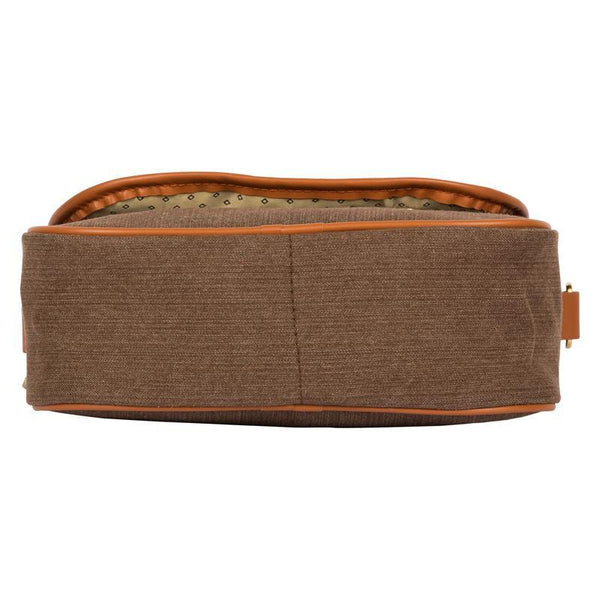Washed Denim Sling Bag  Handmade by Women Artisans - Brown and Black