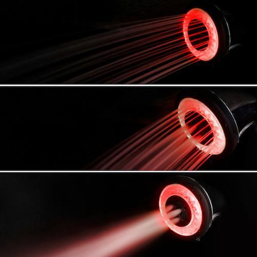 Water-Saving AirOxy 3 Function Shower Head With LED Lights