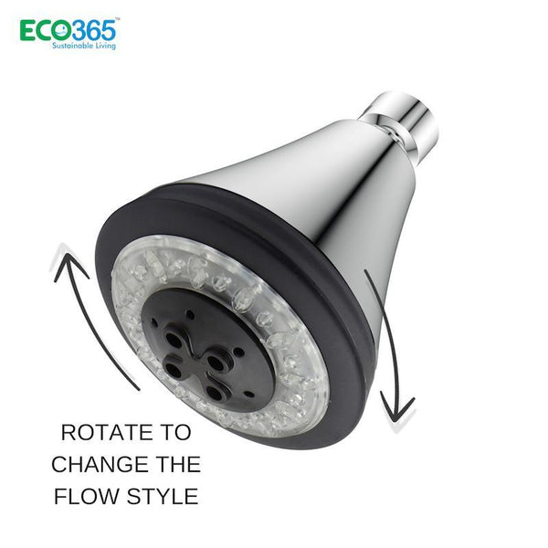 Water-Saving AirOxy 3 Function Shower Head With LED Lights
