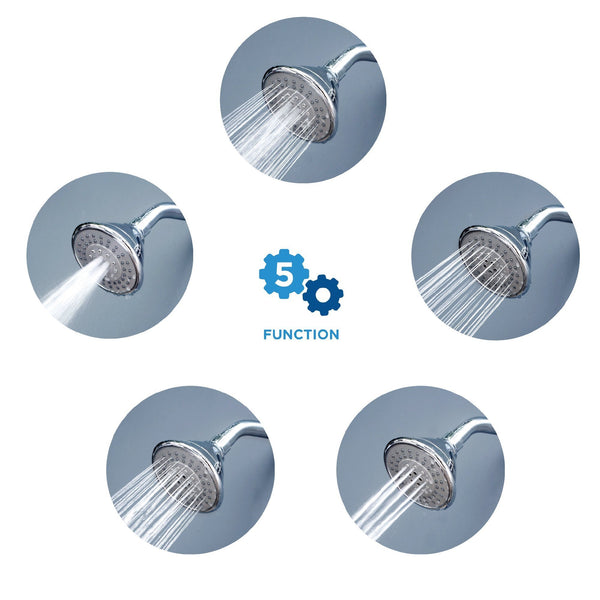 Water-Saving AirOxy Shower Head with 5-in-1 Flow