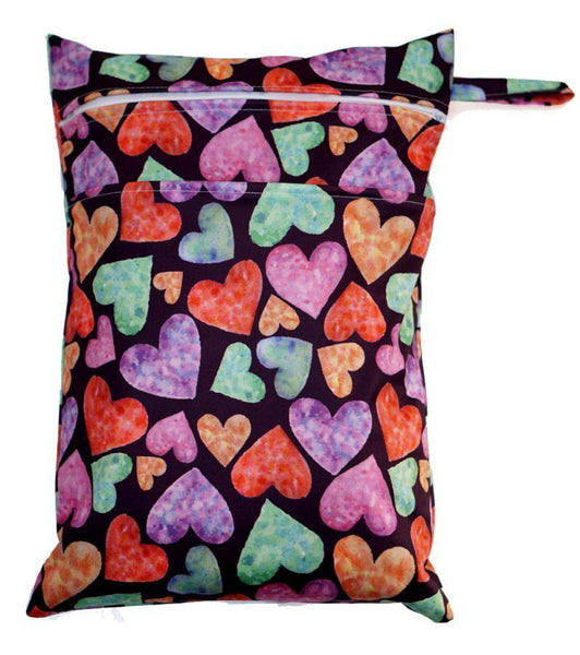 Waterproof Wet Bag - Petite Hearts