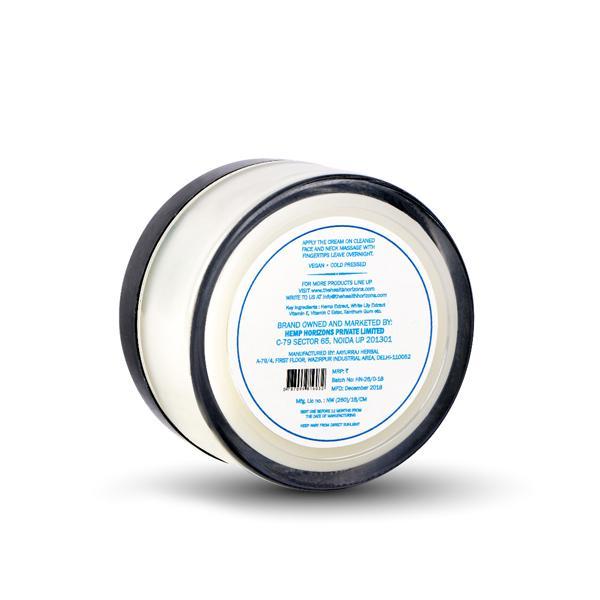 Natural and Vegan White Lily and Hemp Night Face Cream, 50g