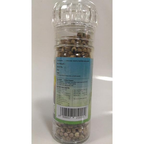 White Malabar Pepper (Grinder Bottle), 60g